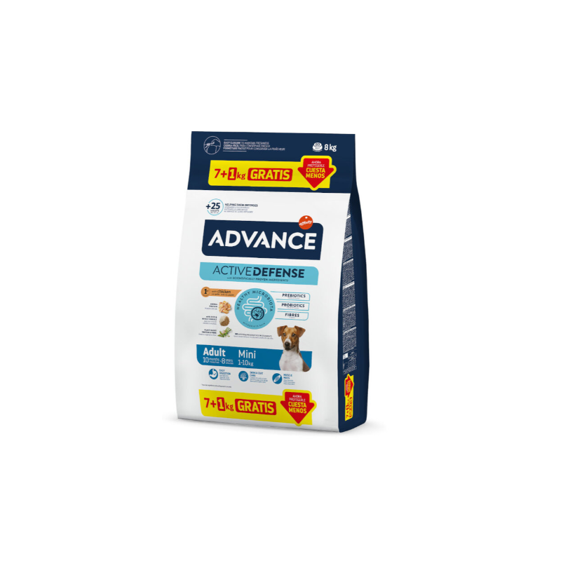 Advance Active Defense Mini Adult Pollo y Arroz pienso para perros