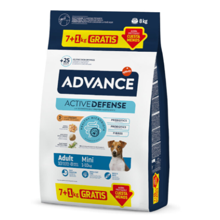Advance Active Defense Mini Adult Pollo y Arroz pienso para perros